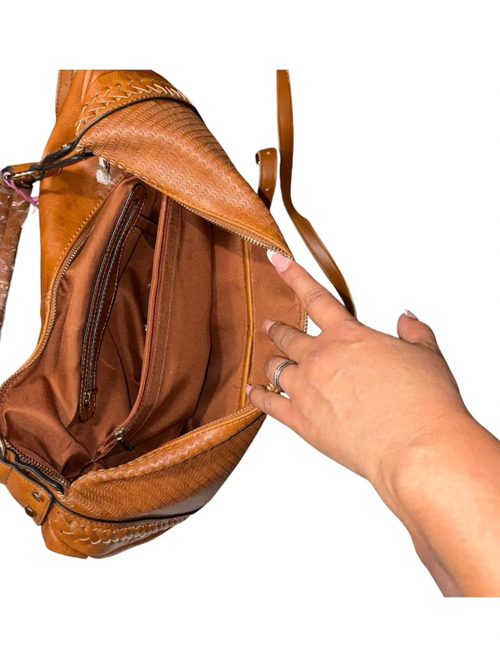 Handbag Republic Vegan Faux Leather Slouchy Hobo Shoulder Bag NWT